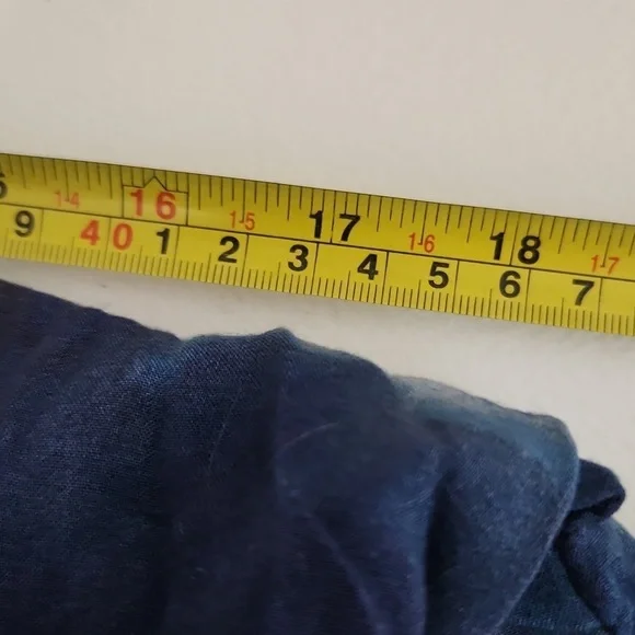 Cupio Blouse Womens Medium tye die blue Crochet Lace Fairy Boho Grunge Bell - Picture 12 of 14